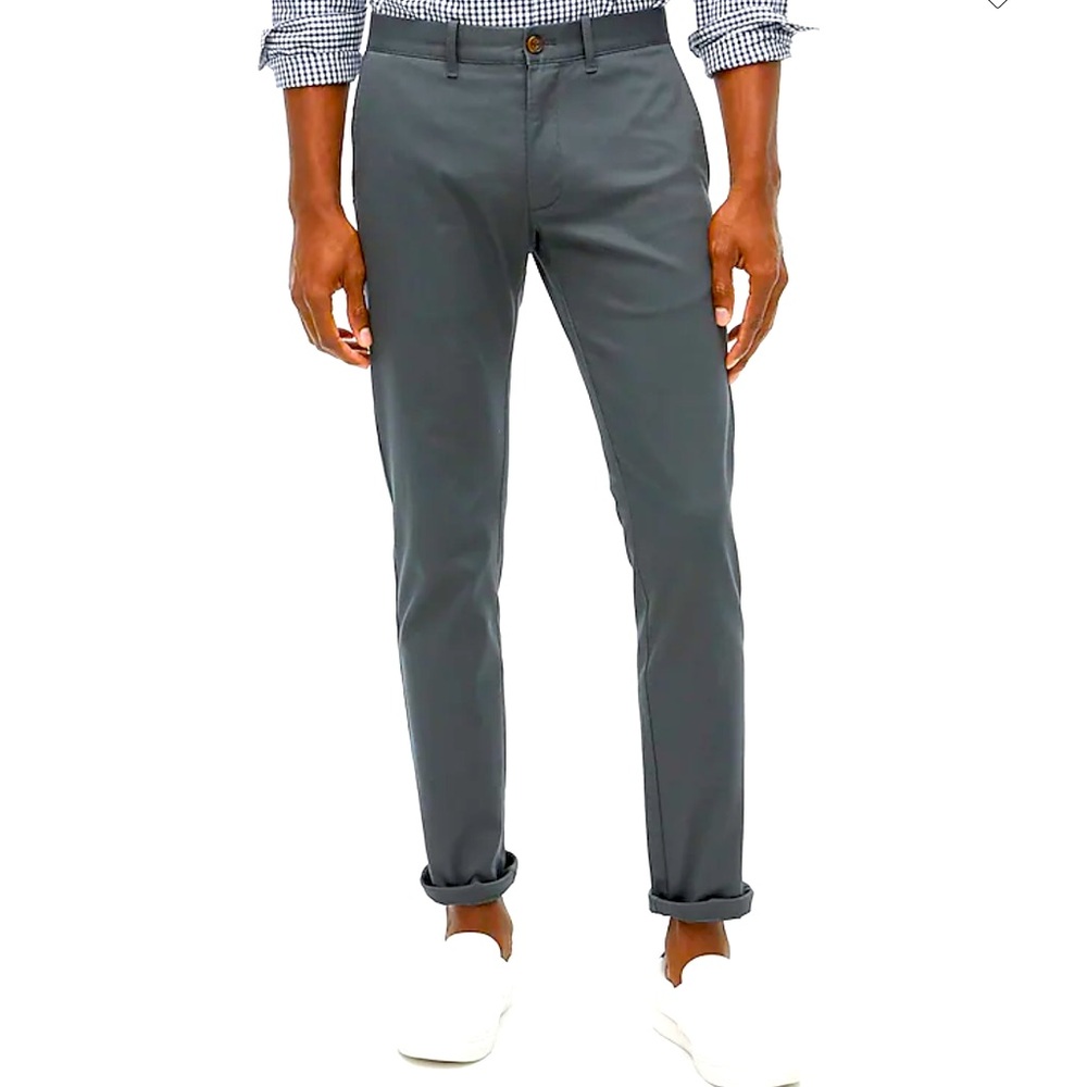 J. Crew Flex Chino Pants Slim Fit 36x30 Metal Gray Preppy H3167